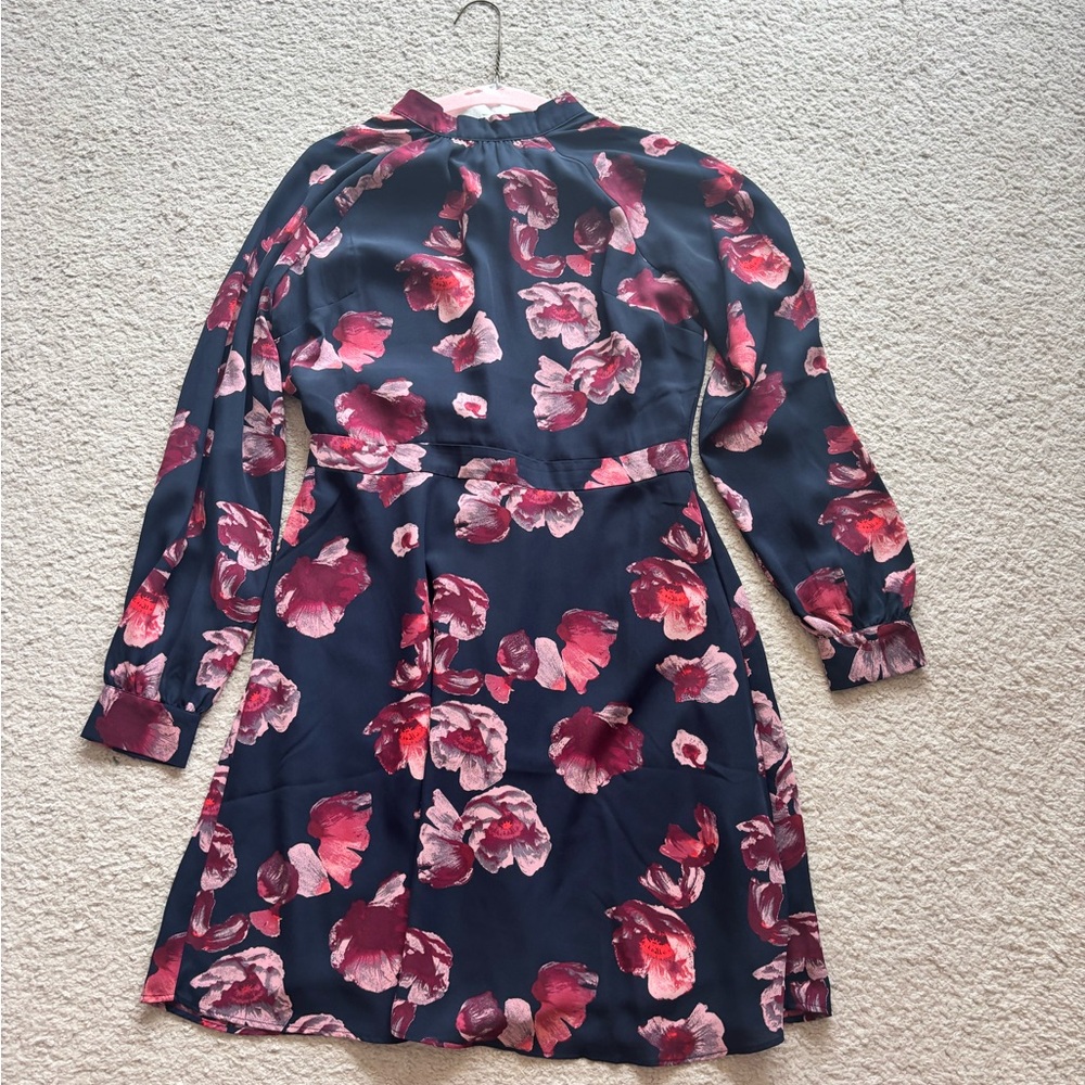 Banana Republic Navy and Pink Floral Dress